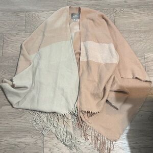 Beige and Cream Fringe Shawl
